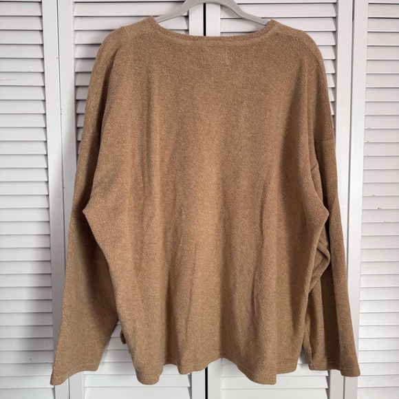 Madewell MWL 2PC Bundle Cozybrushed Henley Top XXL and Pants L Brown Loungewear - Picture 7 of 14